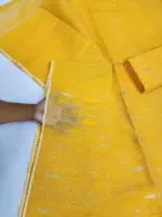 Yello half silk jamdani