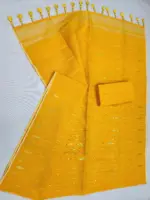 Yello half silk jamdani - Image 3