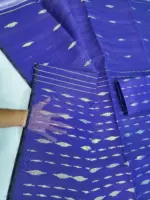 blue half silk jamdani