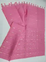 baby pink half silk jamdani - Image 3