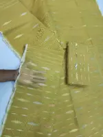 Mustard Yellow half silk jamdani