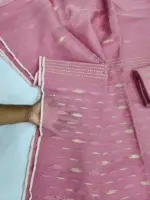 mof pink half silk jamdani