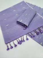 Lavender half silk jamdani - Image 2