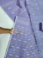 Lavender half silk jamdani