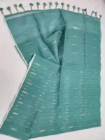 Powder Blue half silk jamdani - Image 3
