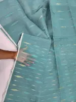 Powder Blue half silk jamdani