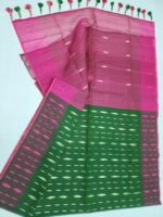 Botol green pink half silk jamdani - Image 3