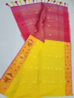 Yello pink fulpar half silk jamdani - Image 2