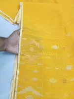 Mastered yellow half silk jamdani - Image 2