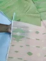 Off White & Green fulpar half silk jamdani - Image 2