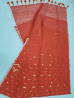 Orange fulpar half silk jamdani - Image 3