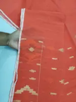 Orange fulpar half silk jamdani - Image 2