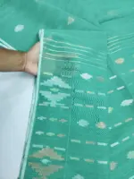 Mint Green fulparhalf silk jamdani - Image 2