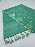 Mint Green fulparhalf silk jamdani