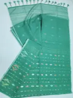 Mint Green fulparhalf silk jamdani - Image 3