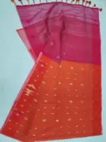 Orange Magenta fulpar half silk jamdani - Image 3