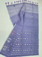 Lavender fulpar half silk jamdani - Image 2