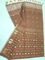 Coffee Brown half silk jamdani - Image 3