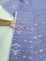 Lavender fulpar half silk jamdani