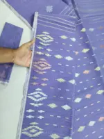 Lavender half silk jamdani whit blouse