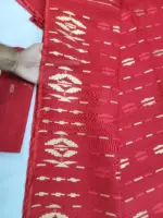 Red Half silk jamdani whit blouse