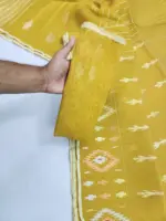 Mastered yellow half silk jamdani whit blouse - Image 2