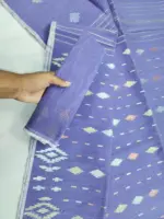 Lavender half silk jamdani whit blouse - Image 2