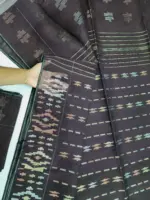 Dark coffee half silk jamdani whit blouse
