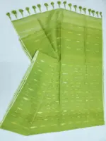 Lime Green Half silk jamdani - Image 3
