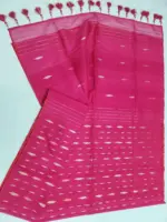Magenta 3 jori half silk jamdani saee - Image 3