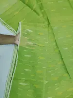 Lime Green Half silk jamdani - Image 2