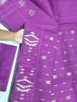 purpul ful-par half silk jamdani whit blouse