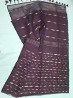 Dark Coffee Half silk jamdani - Image 3